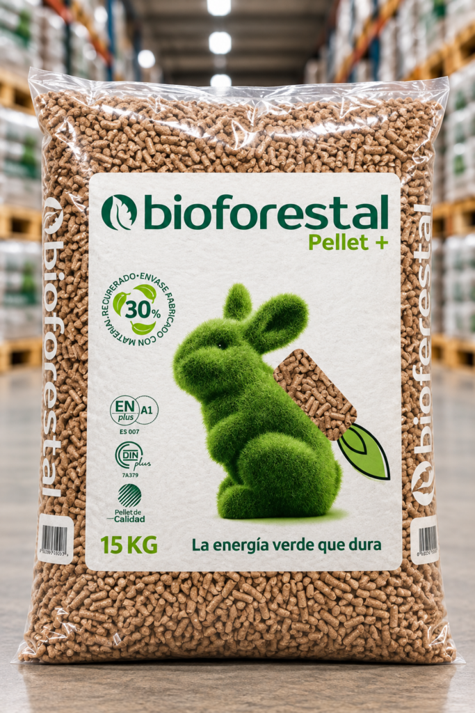 BIOFORESTAL – palé de 42 sacos de pellets de 15 kg (630 kg)